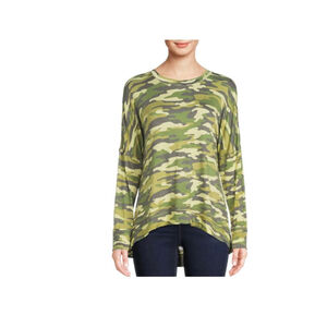 Women's kelly renee Green Camo Long Sleeve Shirt Size L NWT